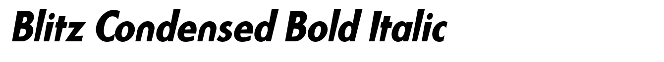 Blitz Condensed Bold Italic